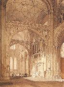 J.M.W. Turner Interior of Salisbury Cathedral,looking towards the North Transept Spain oil painting artist